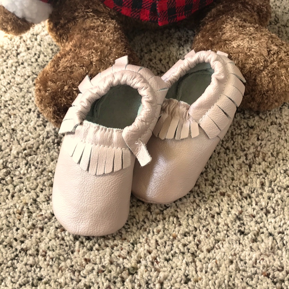 12-18 month genuine leather baby moccasin
